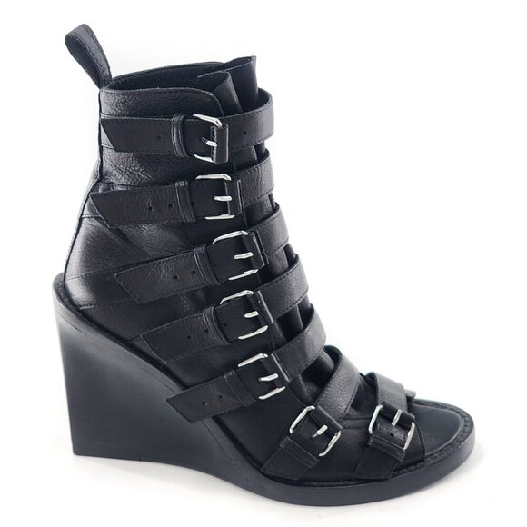 ANN DEMEULEMEESTER NWOB Gladiator Leather Wedge Sandal - Picture 6 of 11
